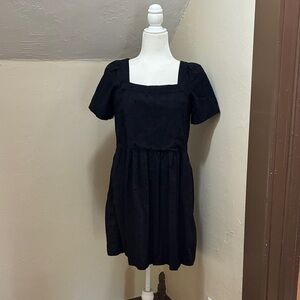 Madewell Black Eyelet Mini Dress